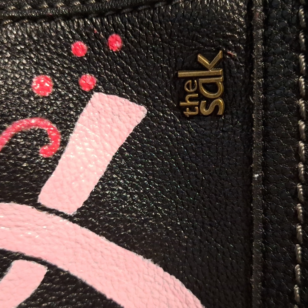 Hand Paint Breast Cancer Awarwneas Shoulder Bag - Picture 8 of 10